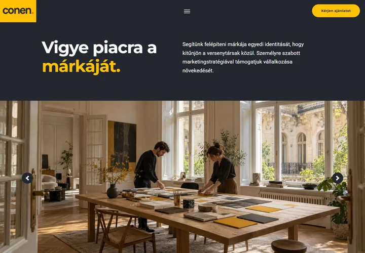 Digitális stratégiai és márkaépítő ügynökség – a sablon nyitóoldala
