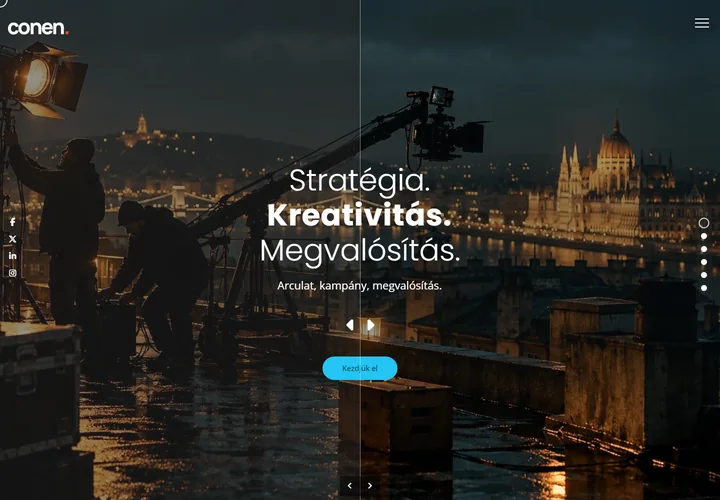 Kreatív reklám- és projektmenedzsment ügynökség – a sablon nyitóoldala