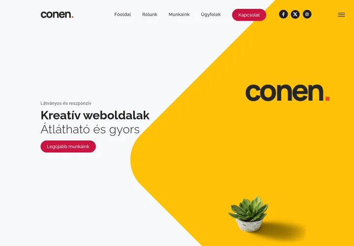 Digitális marketing és kreatív webfejlesztő stúdió – a sablon nyitóoldala
