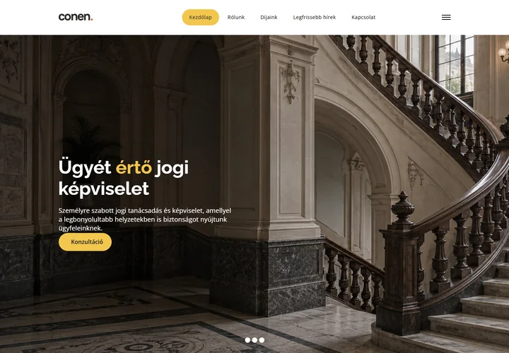 Társasági, gazdasági és családjogi képviselet – a sablon nyitóoldala