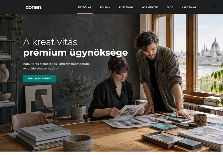 Kreatív tervező és reszponzív üzletfejlesztő ügynökség – a sablon nyitóoldala