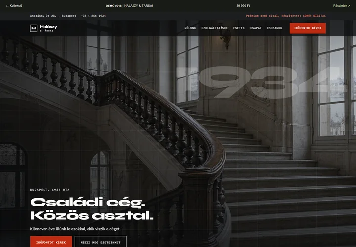 Családi vállalkozások tanácsadója – a sablon nyitóoldala
