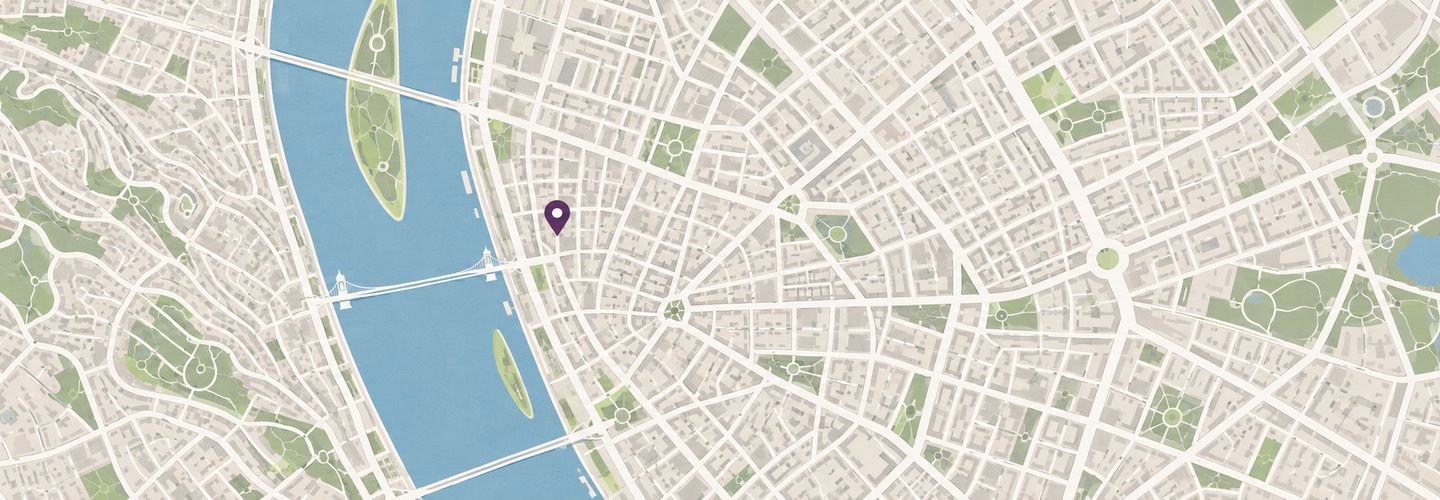 Budapest sematikus, illusztratív térképe – nem navigációs térkép