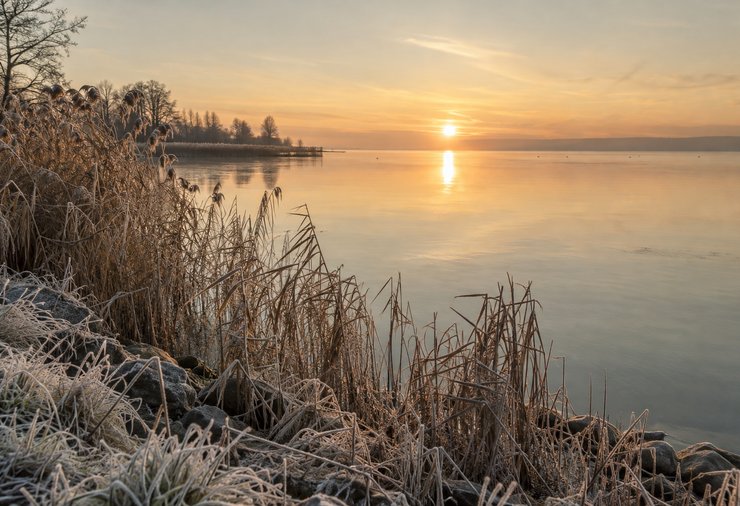 Téli Balaton-part
