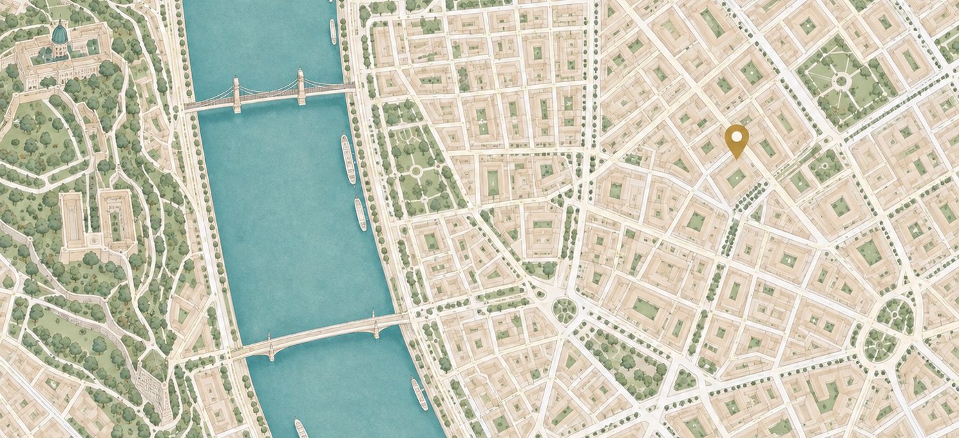 Budapest sematikus várostérképe – illusztráció
