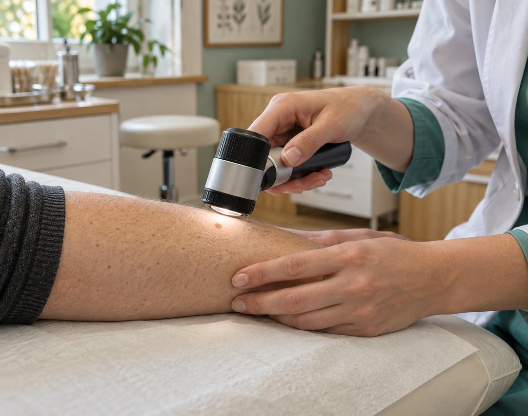 Anyajegyvizsgálat dermatoszkóppal