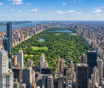 Central Park és Manhattan látképe