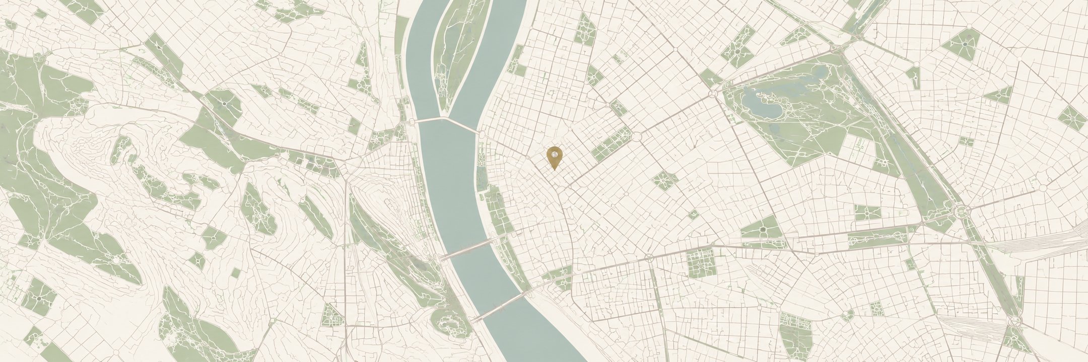 Budapest ihlette, illusztratív várostérkép