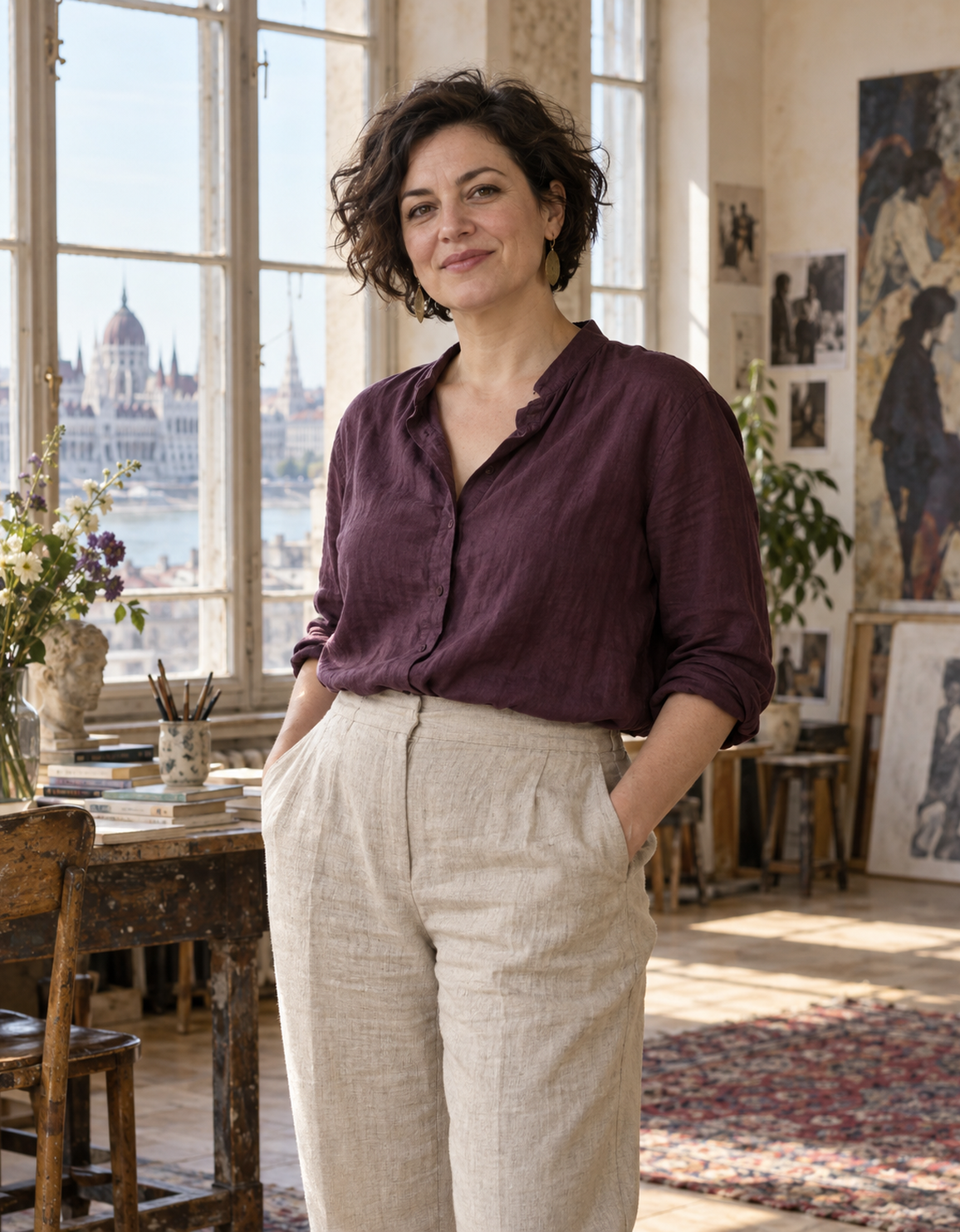 Női közösségszervező egy budapesti kulturális műhelyben